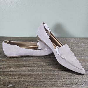 Steve Madden Feather Loafer Flats Gray Suede Women's Size 11